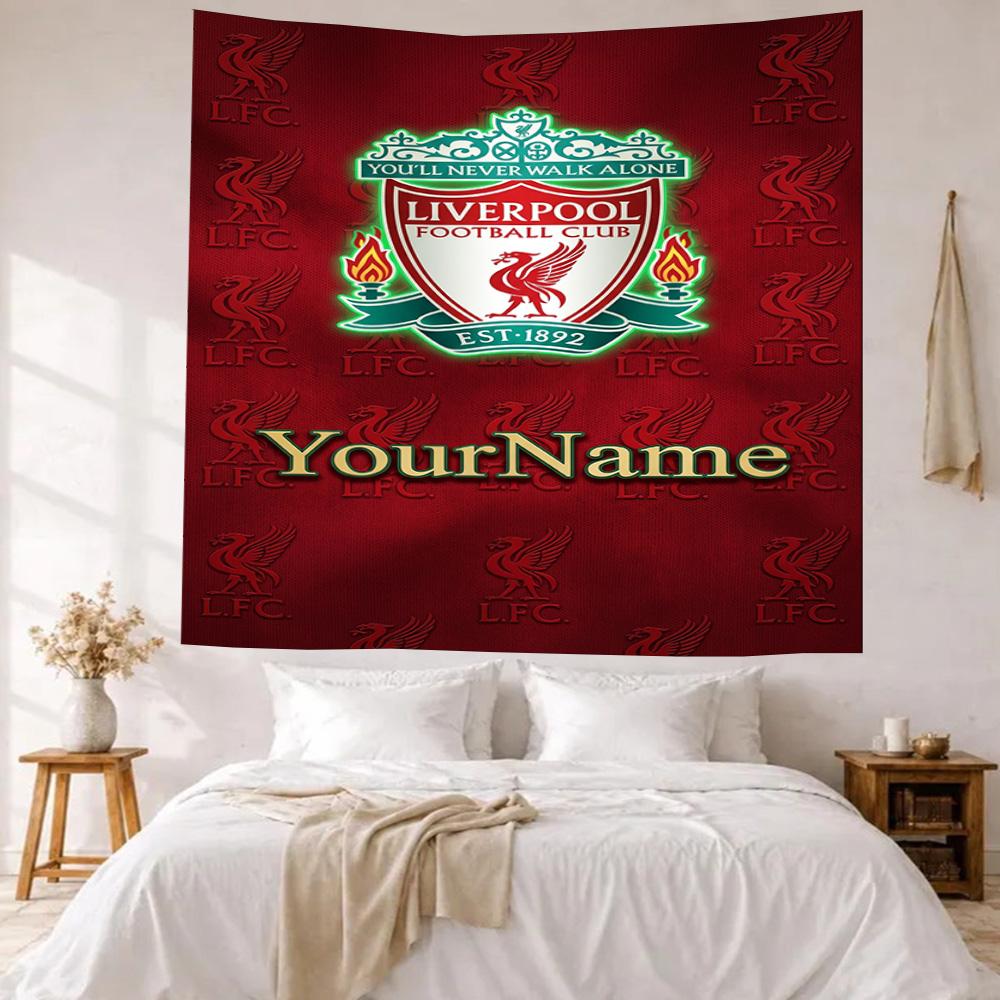 Liverpool Custom Your Name Wall Decor Tapestry Art For Pet Memorial Birthdaywedding Party Backdrop Family Gift