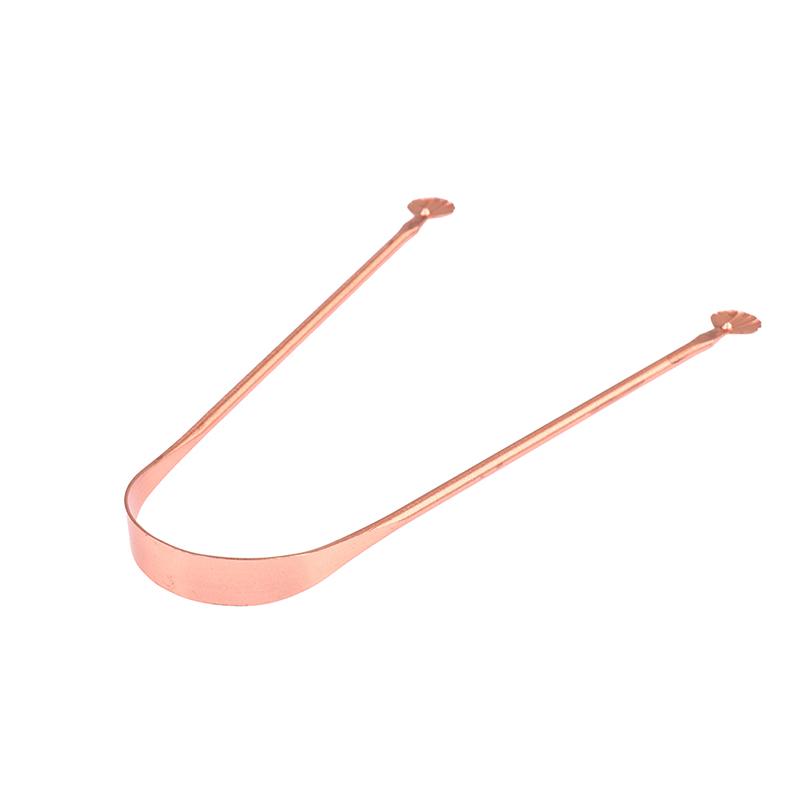 Roter Kupfer Zungenschaber Reiniger Metall Reinigungs Schaber für Männer/Frauen Zungenzahnbürste