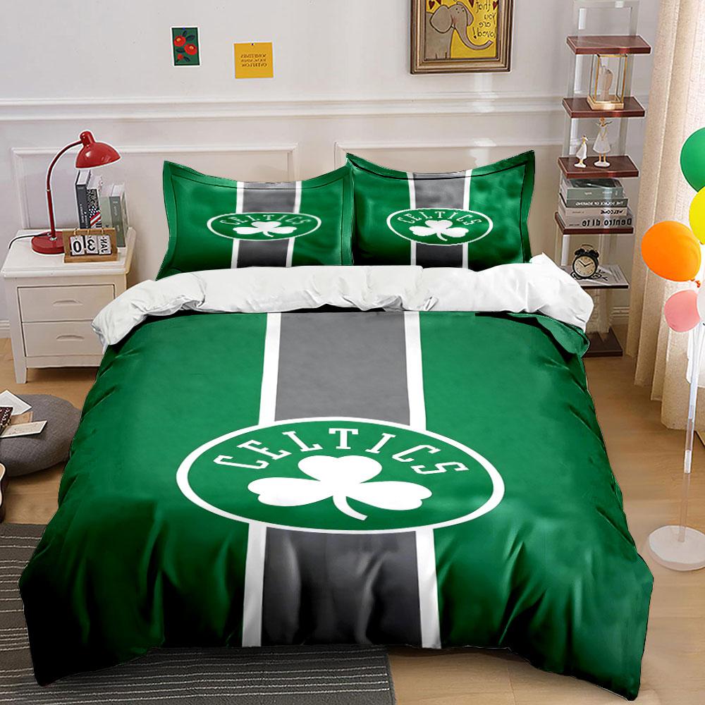 Green shamrock with "Celtics". Bedding sets Duvet cover sets Duvet covers Pillowcases(1*Duvet Cover 2*Pillowcases without duvet insert)