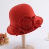 Retro Top Hat Women's Fashion British Woolen Hat Women's Autumn and Winter Felt Hat