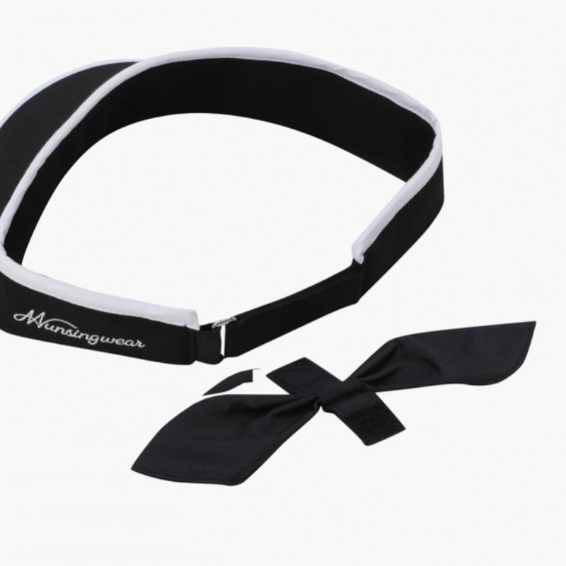 Munsingwear Women Ribbon Mesh High Visor Black Mq322lcp73