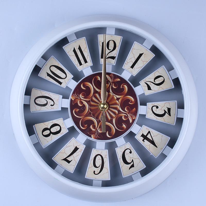Retro Silent Wall Clock Living Room Home Bedroom Fashion Wall Clock Simple Creative Clock Personalized Restaurant Clock
