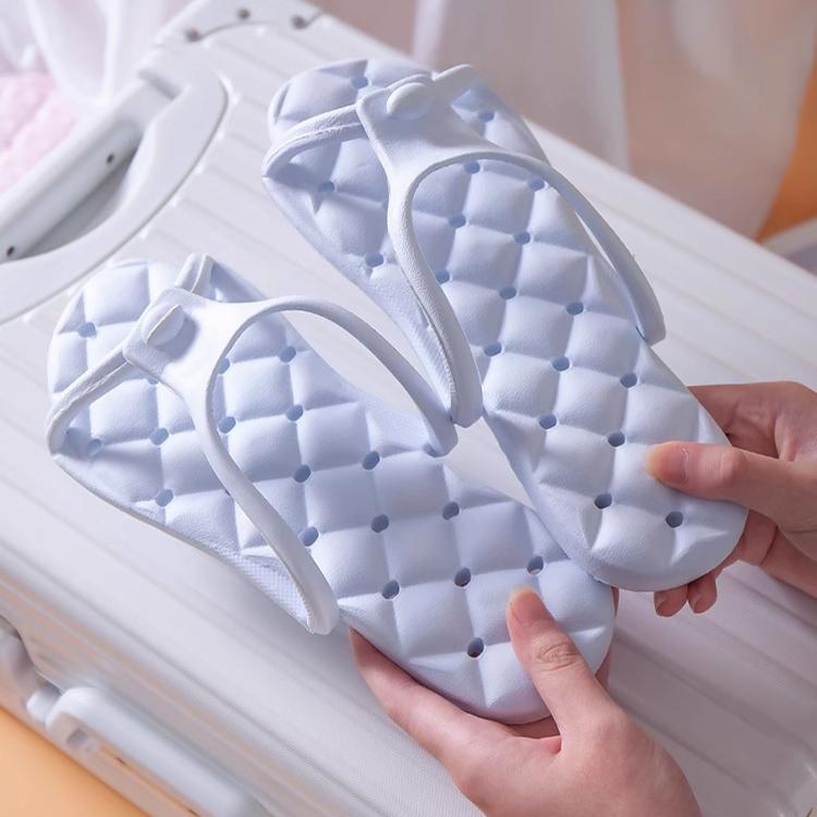 Portable Folding Slippers for Business Trips Women's Hotels Lightweight and Non Slip Men's Travel Beach Flip Flops and Sandals