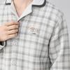 Fenteng Men's 7A Antibacterial Quilted Plaid Pajama Set
