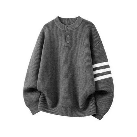 Men's Autumn/Winter Casual Loose Korean-Style High-Quality Knit Pullover
