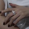 Fashionable 925 Sterling Silver Colored Zirconia Ring For Women In Modern Geometric Style Perfect For Any Occasion