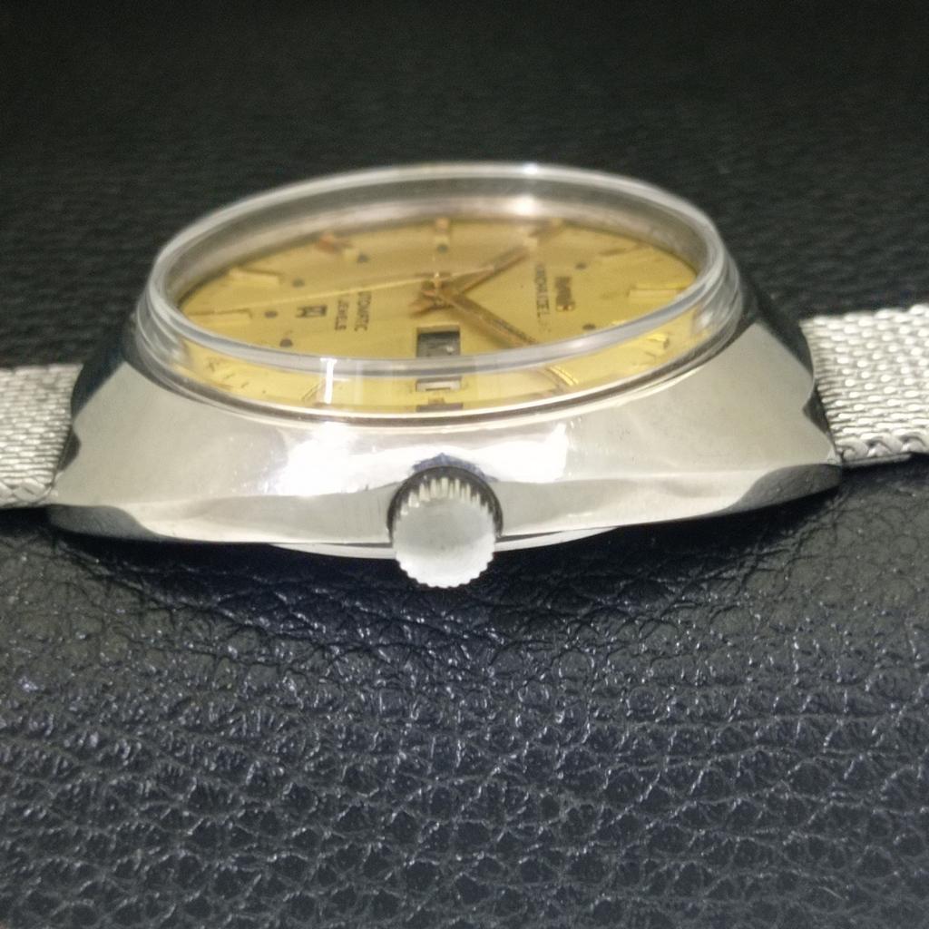 VINTAGE HMT KANCHAN AUTOMATIK 6501 INDISCHE HERRENUHR MIT GOLDENEM ZIFFERBLATT a703267-1