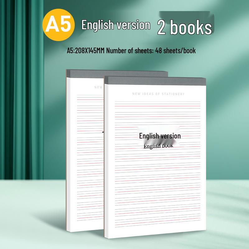 2025 Student Tear-Off Pad: B5 Blank Notebook & A4 Horizontal Line Memo Pad