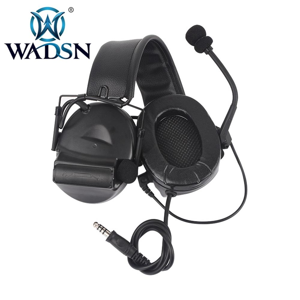 WZ151 Tactical Walkie Talkie Headset Noise Reduction Over-ear Communication Earphone 7.0mm Plug Specialized Headphones with Mic