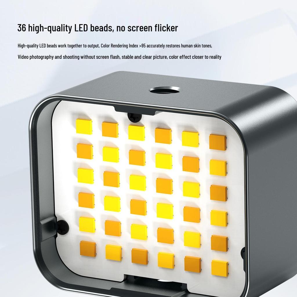 Compact Rechargeable Fill Light with Adjustable Brightness for Mobile Live Streaming and Selfies
