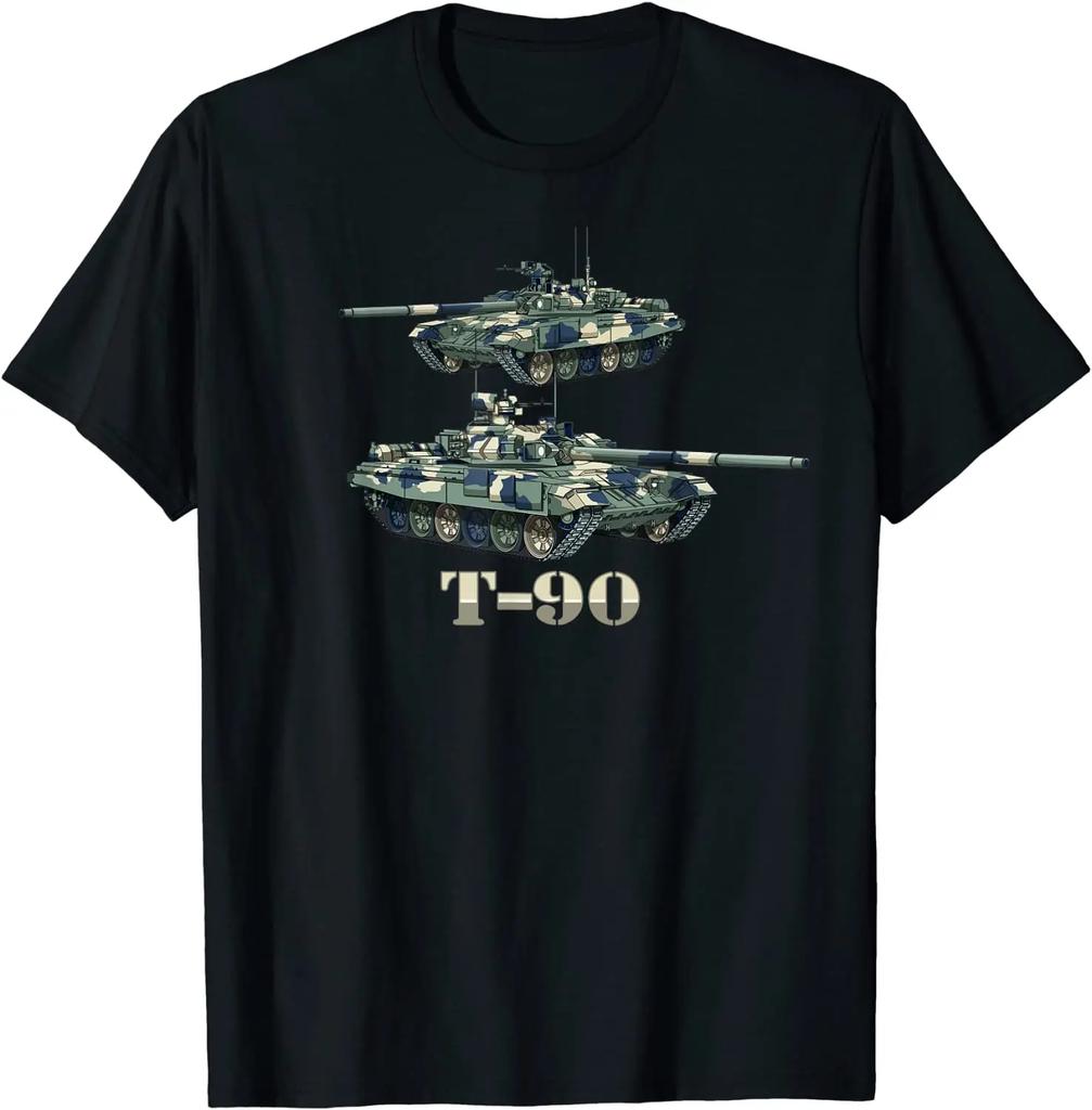 T90 Russian Army Main Battle Tanks Unisex TShirt Short Sleeve Casual 100 Cotton Shirts Size S3XL