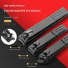 24-Piece Manicure Set: Black and Red Nails, Ear Pick, Oblique Clippers, Nose Hair Scissors, Tweezers