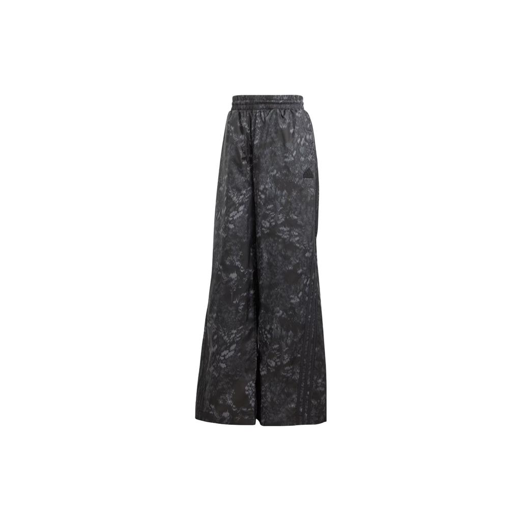 Adidas Future Icons 3-Stripes Woven Tracksuit Bottoms Tie-Dye Print Wide-Leg Sports Pants Women Bottoms Black IM2447