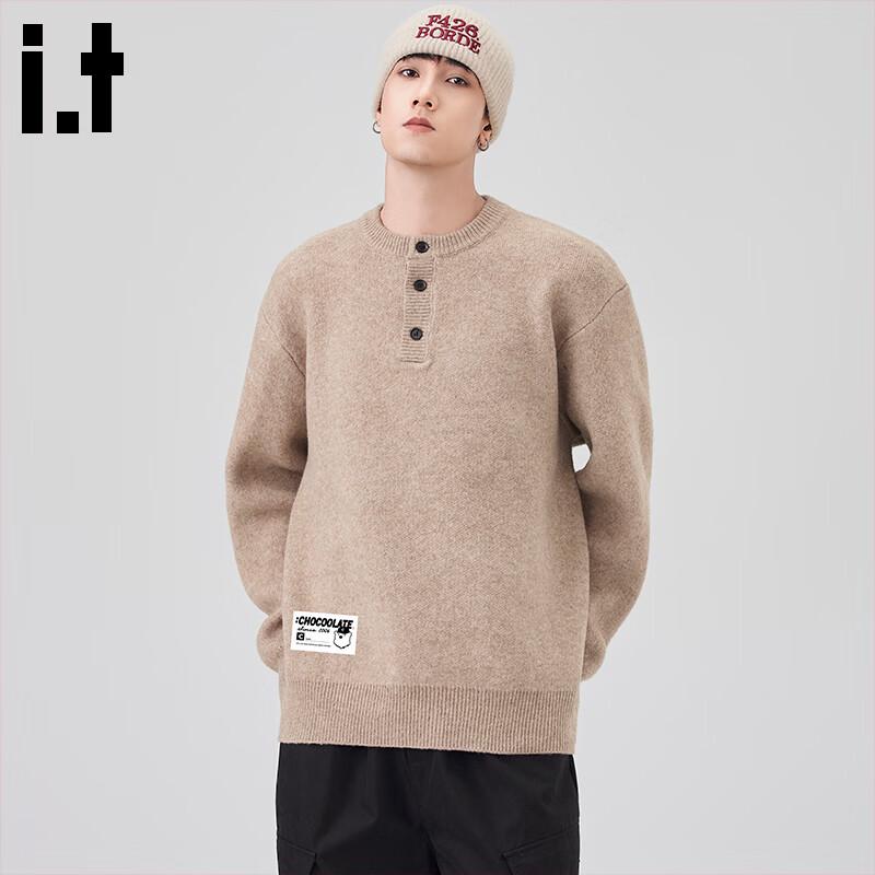 

CHOCOOLATEit Men s Henry Collar Wool Knit Sweater M
