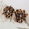 Accessories, autumn and winter fabric leopard print flower earrings, vintage earrings, earrings.