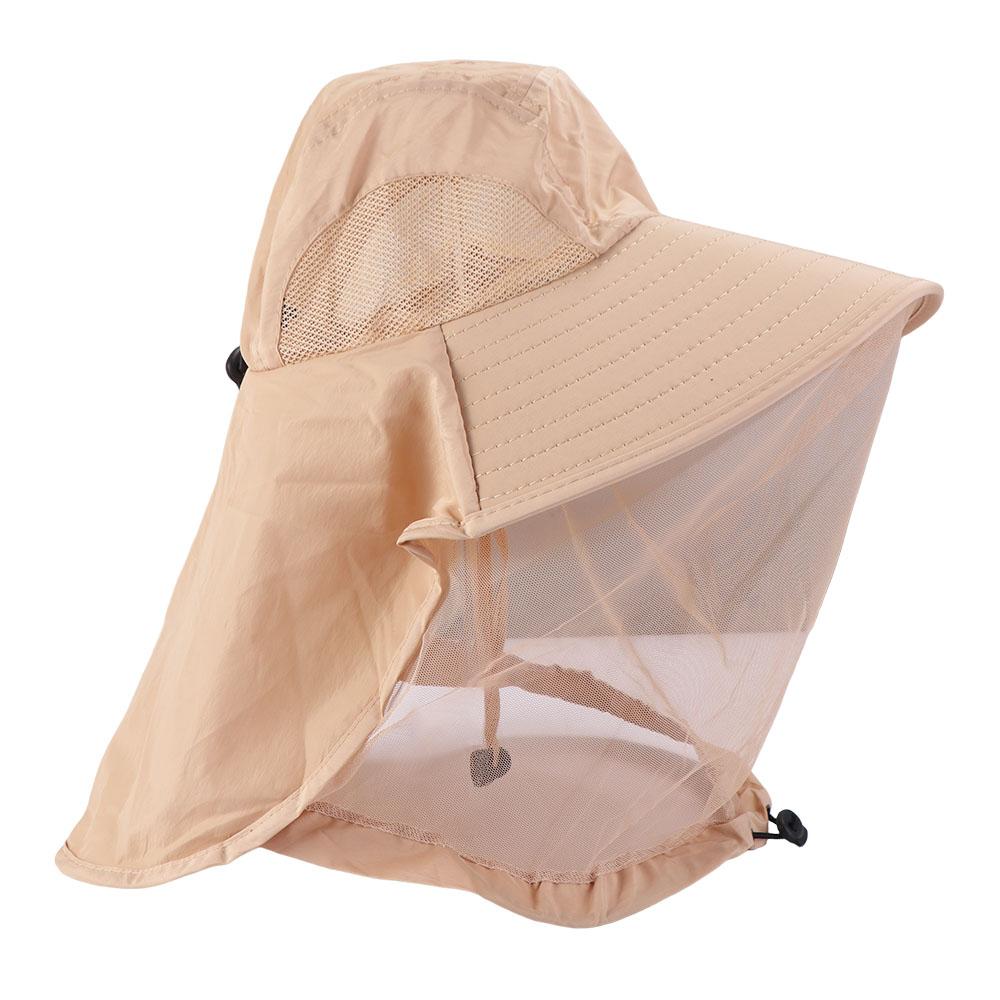 Foldable Net Cover Hat UPF50+ Sun Protection Hat Breathable Bee Mosquito Hat Unisex