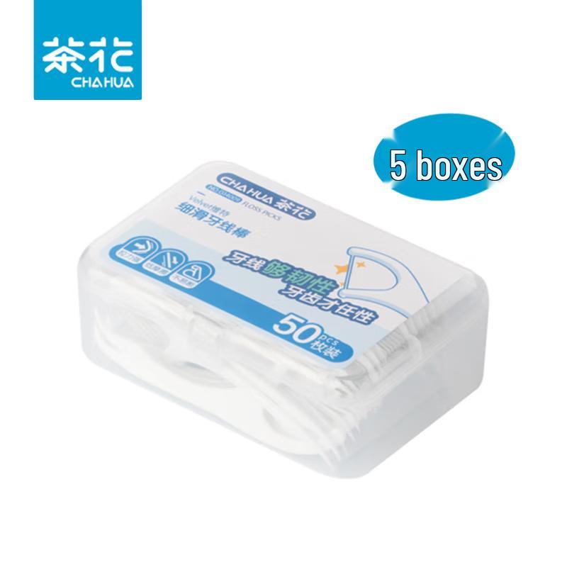Chahua Smooth Dental Floss Picks (5-Pack)