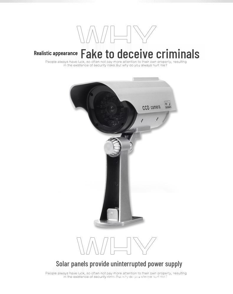 Solar-Powered Dummy Surveillance Camera
