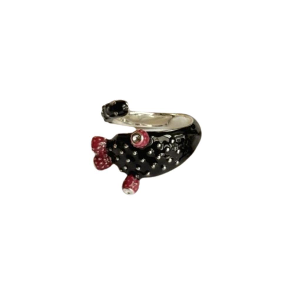 Dripping Oil Painting Ring Korean Style Enamel Ring Cute Cactus Drip Oil Ring  Gift