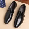 Lyxig Designer Ny Herrspetsig Svart Brun Lackläder Bröllopsskor Manliga Monk Strap Loafers Zapatos Hombre