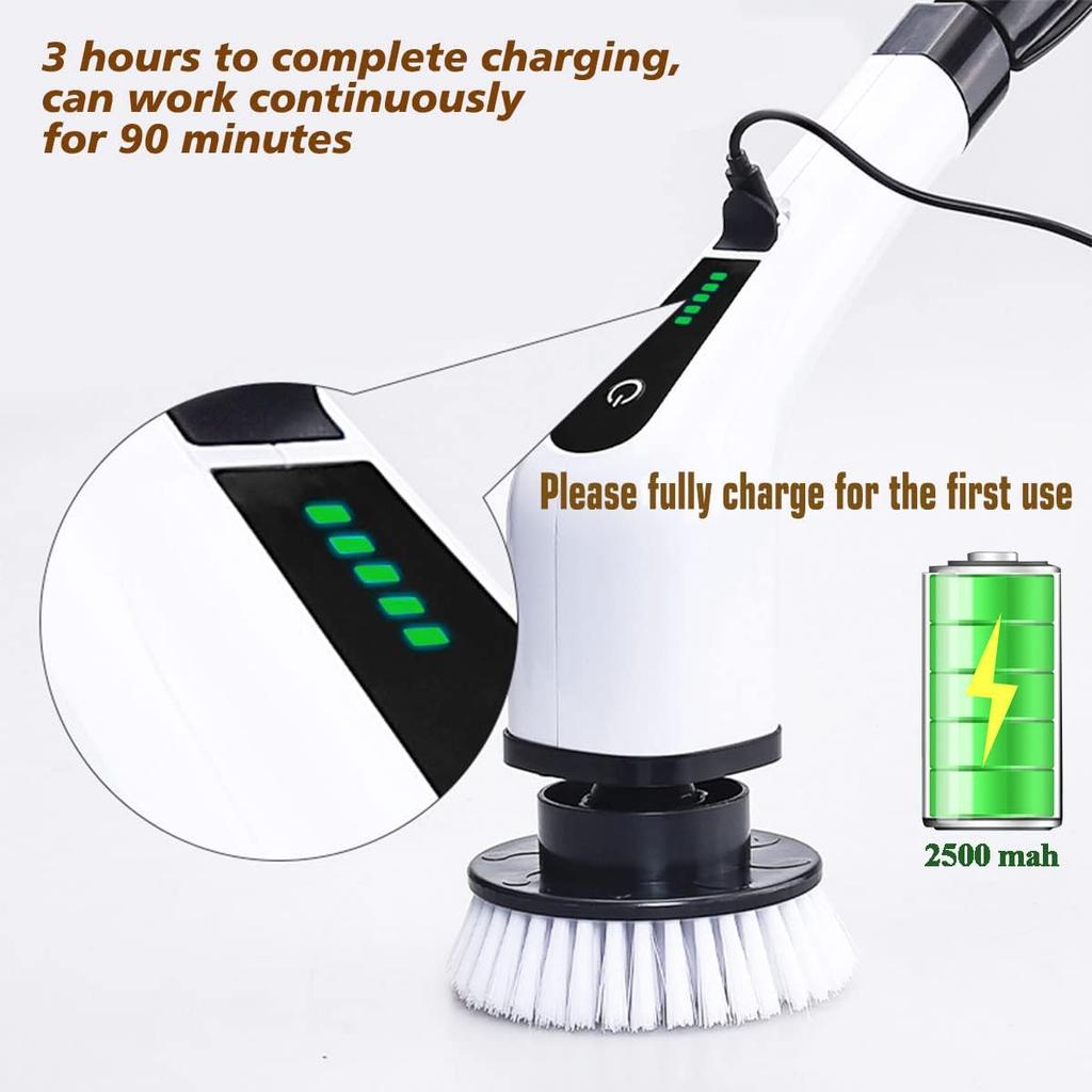 Multifunctional Electric Cleaning Brush 9-in-1 Bathroom Window Kitchen Toilet Automotive Household Rotating Cleaning Machine