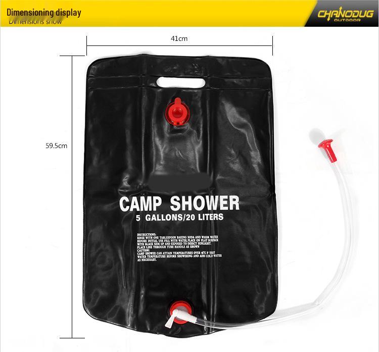 20L Portable Solar Shower Bag for Outdoor Use