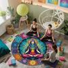 1pc Meditation on Female Chakra Energy Round Rug, Non-slip Floor Mat for Living Room, Bedroom, Bathroom, Holiday Home Decoration