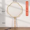 Zifangzhai Ancient-Style Pure Silk Fan with Blank Long Handle, Imitation Antique Fine Brushwork, Watercolor Hand-Painted Round Fan