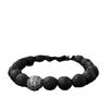 Rogue Handsome Volcanic Obsidian Bracelet: Trendy Adjustable Retro Jewelry for Men & Women.