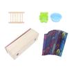 DIY Silicone Soap Mold Set with Wood Box Soap Rack Wrapping Paper Baking SuppliesPurple