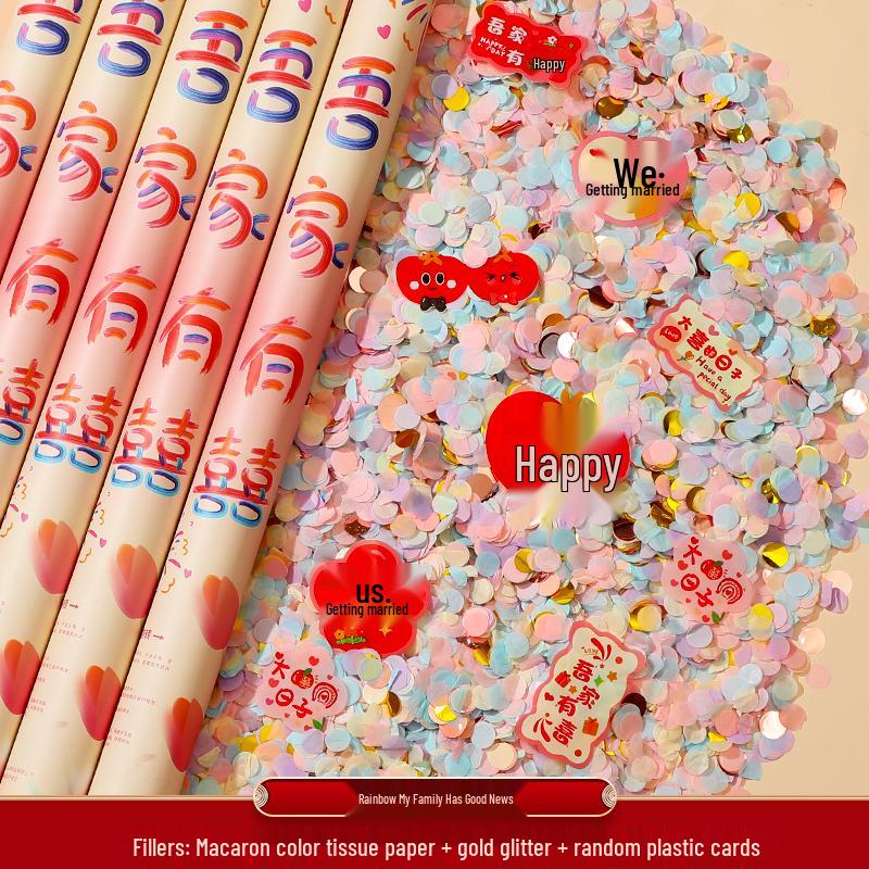 

Wedding Petal Confetti Tube - Hand-Twisted Flower Cannon Streamers