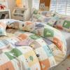 Pastoral Style Plant Cashmere Print Four-piece Bedding Set Dormitory Fresh Bed Sheet Three-piece Set