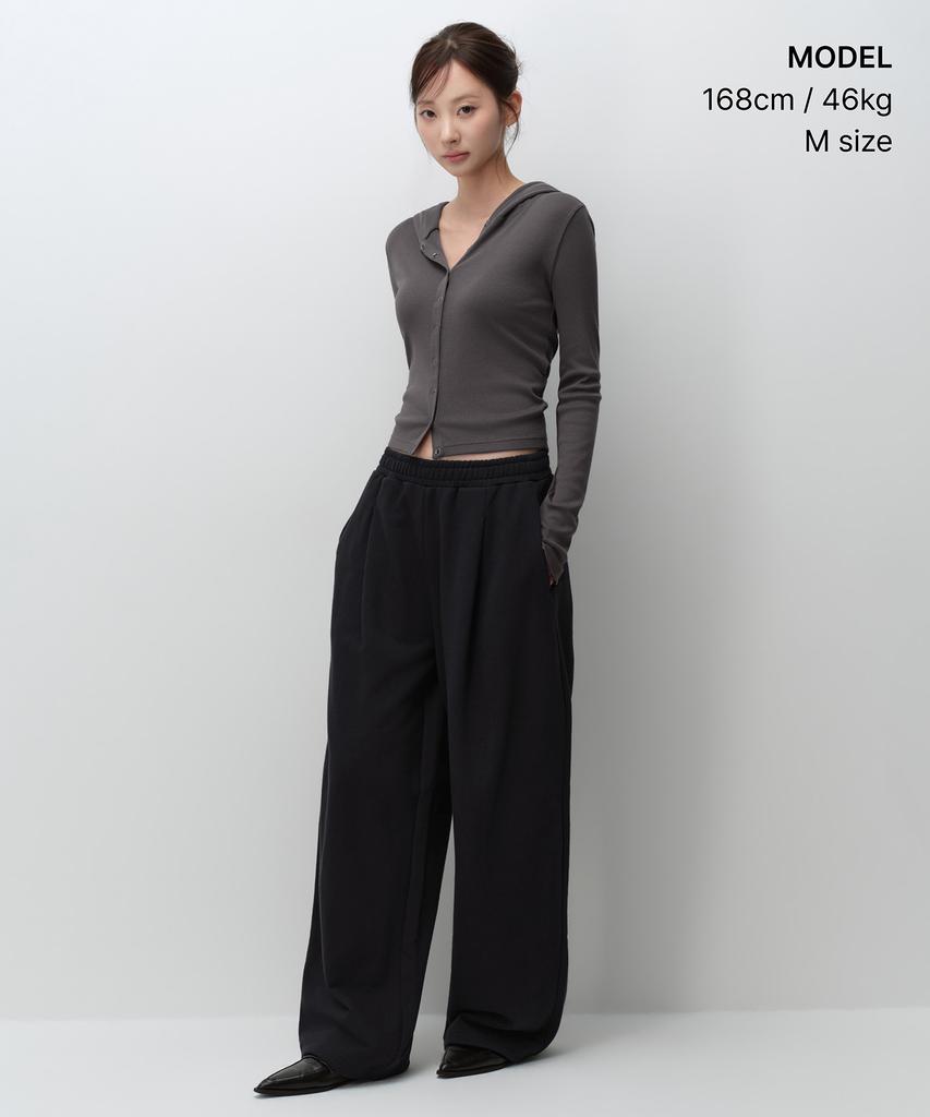 MUSINSA STANDARD WOMAN Women'S Deep Tuck Variable Wide Lounge Sweatpants [Black]