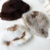 Soft Plush Faux Fur Hat Scarf Neck Protection Fluffy Neck Warmer Comfortable Fisherman Hat  Winter