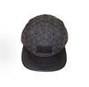 Coach Casquette de baseball Signature à bord plat, Impression Monogramme C Noir All-Over, Visière en Cuir Véritable, Calotte Rigide, Protection UV de Luxe, Casquette Street Skate