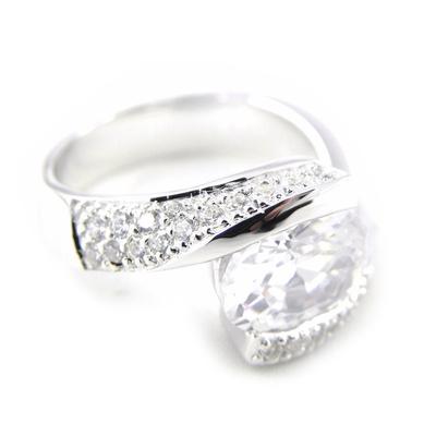 Bague Argent 'Scarlett' blanc