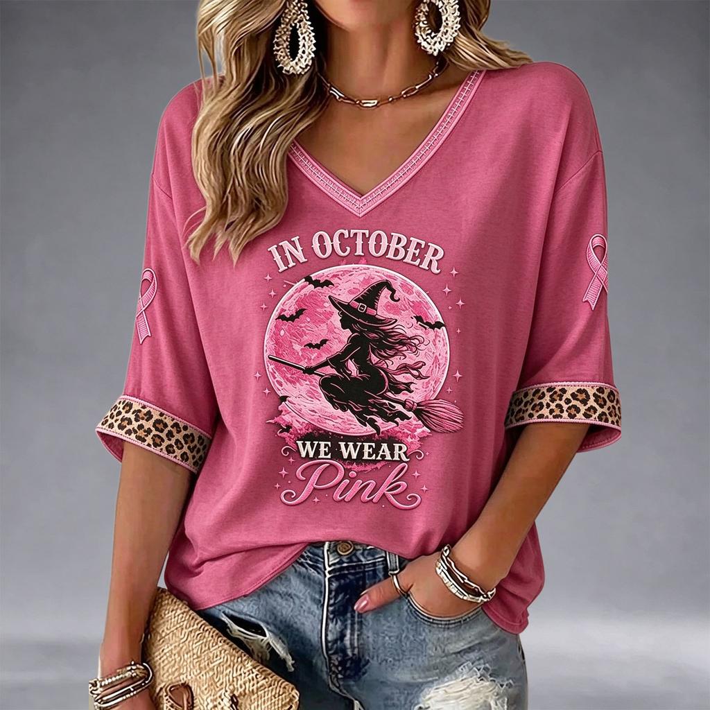 Women's Casual Crewneck Short Sleeve Breast Graphic T-Shirt for Everyday Wear