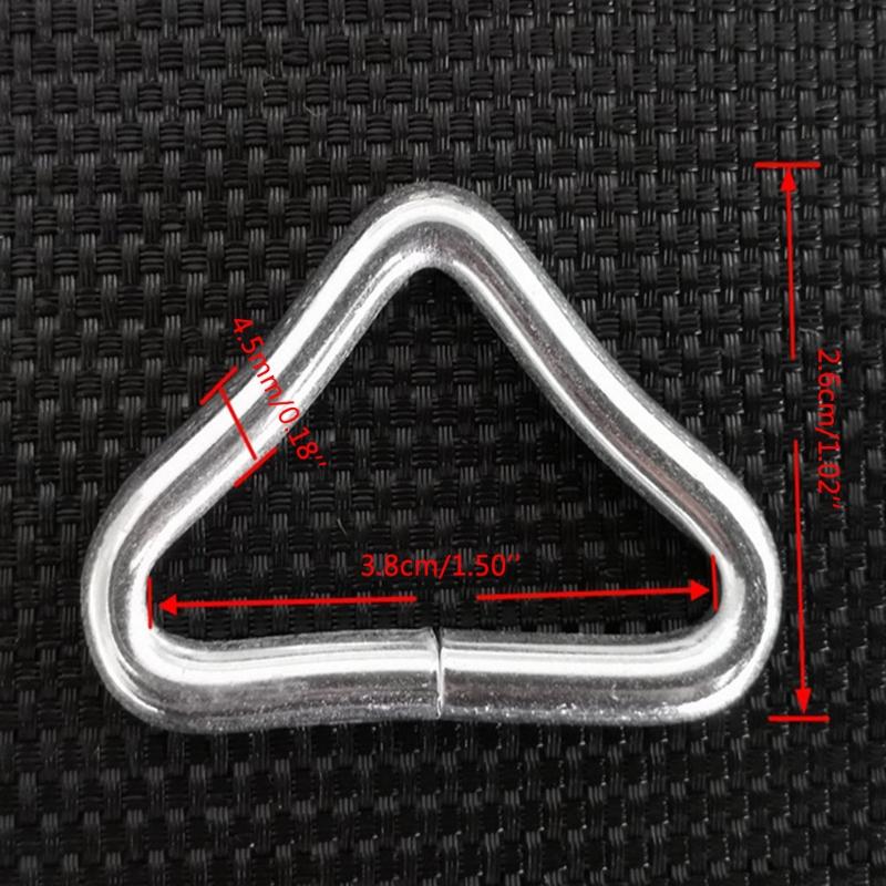 10Pcs Triangular Rings Buckles Rings V-rings Replacement Repair Trampoline Triangular Buckles Wear Resistant Part Rings Buckles