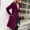 Women's Solid Color Thick Long  Sleeve Fashion Coat Jacket