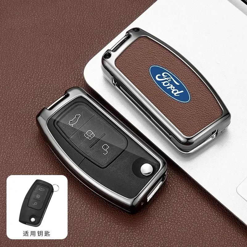 

Car Sticker 2026 Ford New 2025 Hot Zinc Alloy Car Key Cover Case Shell For Ford Focus 2 3 Ecosport C-Max S-Max Ka Mondeo Kuga Ga