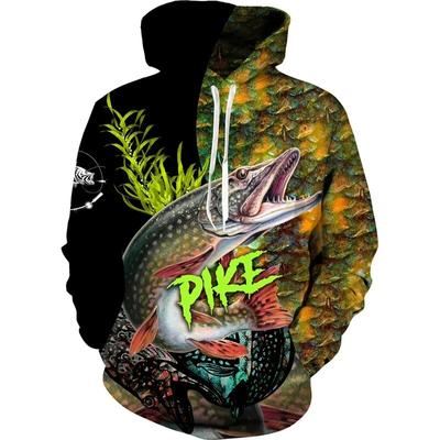 Skvělý lov kaprů 3D tištěná unisex mikina s kapucí Harajuku Streetwear Pánské Neformální Venkovní rybaření Lov Kempování Móda Oblečení