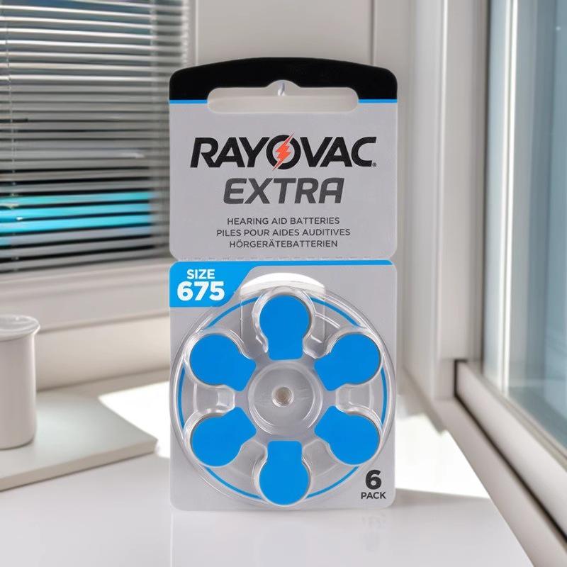 Rayovac A675 Hearing Aid Batteries - Authentic PR44 Button Cell 1.45V (UK Imported)