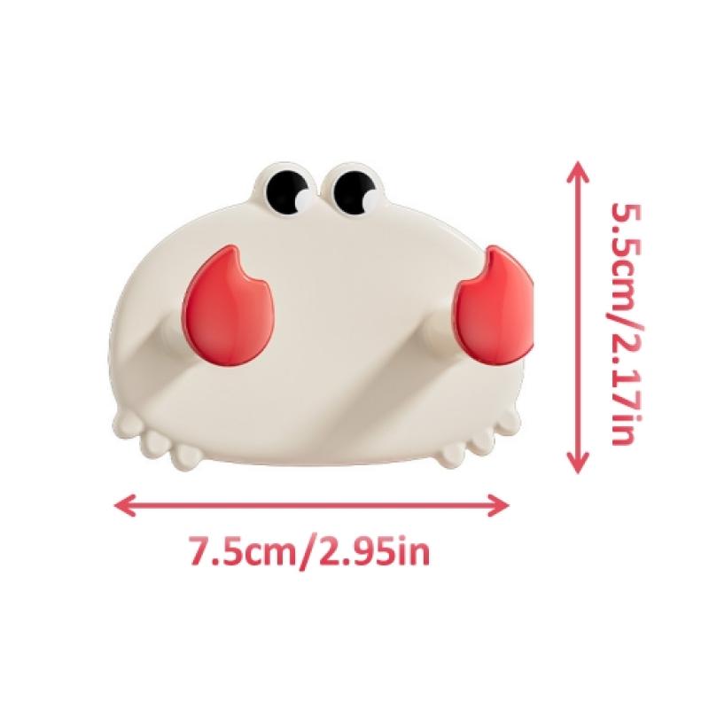 1/3 Stück Cartoon Krabbenförmige Wandhaken Starke Klebehaken Haken Für Küche Badezimmer Wohnheimzimmer Dekor Aufbewahrungshaken