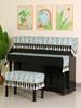 Perlenfransen Klavier Halbabdeckung Modern Minimalistisch Pflanzenmuster Staubschutzhüllen High-End E-Piano Abdeckung Tuch Schutzhülle