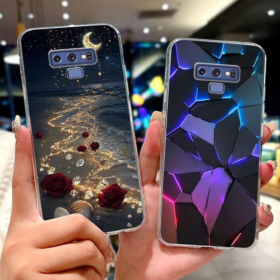 Clear For Samsung Note9 Case Cute Cat Fashion Luxury Painted Soft Cover Phone For Samsung Galaxy Note 9 Case SM-N9600 SM-N960F