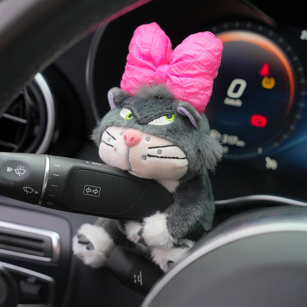 1pc Plush Doll Clutch Decoration Car Wiper Turn Signal Switch Decoration Accessories New Car Gift Car Decorative Ornaments