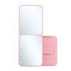 Mini Compact Led Makeup Mirror With Light 2X Magnifying Small Pocket Portable Travel Pink Black Foldable Cosmetic Vanity Mirrors