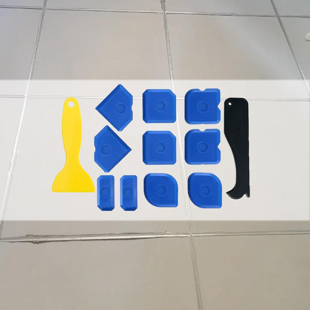 12 Pcs Silicone Sealant Scraper Grout Finishing Tools Silicone Sealant Finishing Tools Caulk Remover for Bathroom Kitchen Room