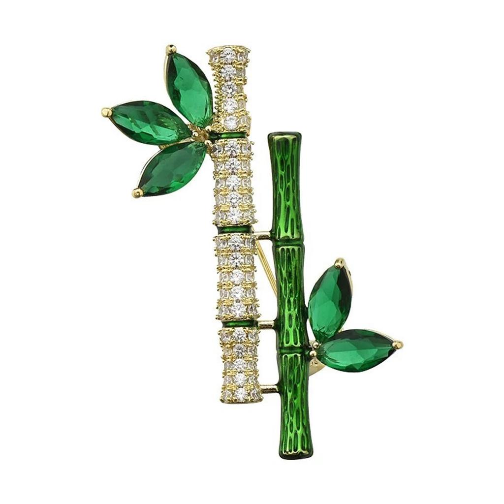 Elegant Bamboo Knot Brooch Craft from Sturdy Zinc Alloy for Unique Styles and Sophisticated Charm Stylish Outfits