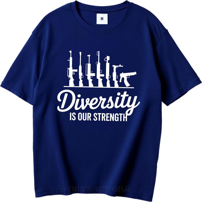 

T Shirt Men Casual Round Neck Tee Casual Summer Teenagers T Shirt Diversity Is Our Strength Short Sleeve Solid Color Oneck Tops as the picture6551 темно-синього кольору